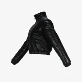 Autumn Winter High Neck Long Sleeve Zipper Fashion Casual Cotton-Padded Jacket