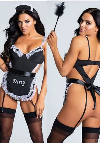 Temptation Lingerie Maid Suit Role Play Sexy Lace Uniform