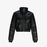 Autumn Winter High Neck Long Sleeve Zipper Fashion Casual Cotton-Padded Jacket