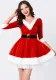 Christmas Long Hair Green Uniform Party Three-quarter Sleeve Performance Costume