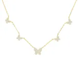 Heart-Shaped Zircon Pendant Necklace Clavicle Chain
