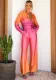 Women's Autumn Fashion Gradient Print Long Sleeve Shirt Pants Two Piece Set