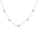 Heart-Shaped Zircon Pendant Necklace Clavicle Chain