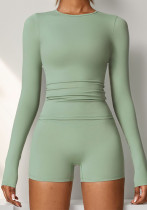 Tight Fitting Yoga Shorts Set Quick-Drying Fitness Clothes Outdoor Running Sports Suit