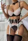 Women Lace Bra Maid with Underwire Sexy LingerieTwo Piece Set