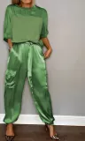 Women half-sleeved Top and long pants Two Piece Set