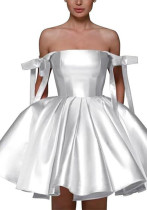 Elegant Off Shoulder Wedding Dress Princess Dress Bride Chic Formal Party White Dress（Processing time need 3-6 days）