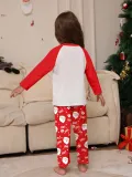 Christmas Family Wear Santa Claus Print Round Neck Pajama Set