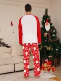 Christmas Family Wear Santa Claus Print Round Neck Pajama Set