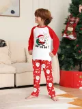 Christmas Family Wear Santa Claus Print Round Neck Pajama Set