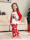 Christmas Family Wear Santa Claus Print Round Neck Pajama Set