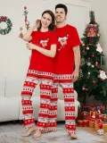 Christmas Family Wear Deer Short Sleeve Print Pajama Set