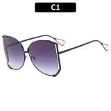 Women Large Frame Metal Sunglasses Sunglasses