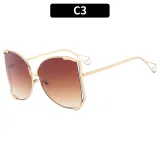 Women Large Frame Metal Sunglasses Sunglasses