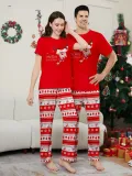 Christmas Family Wear Deer Short Sleeve Print Pajama Set