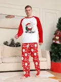 Christmas Family Wear Santa Claus Print Round Neck Pajama Set