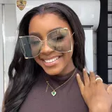 Women Large Frame Metal Sunglasses Sunglasses