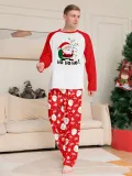 Christmas Family Wear Santa Claus Print Round Neck Pajama Set