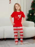 Christmas Family Wear Deer Short Sleeve Print Pajama Set