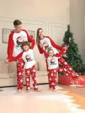 Christmas Family Wear Santa Claus Print Round Neck Pajama Set