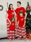 Christmas Family Wear Deer Short Sleeve Print Pajama Set