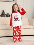 Christmas Family Wear Santa Claus Print Round Neck Pajama Set