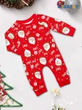 Christmas Family Wear Santa Claus Print Round Neck Pajama Set