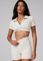 Women Ribbed Yoga Two Piece Set