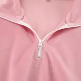 Pink Fashion Sports Suit Autumn Winter Zipper Turndown Collar Two-Piece Women Pants Set