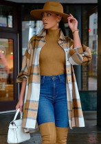 Women Plaid Cardigan Long Jacket