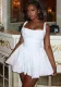 Women's Solid Color Sexy Strap Sleeveless Low Back Casual A-Line Dress
