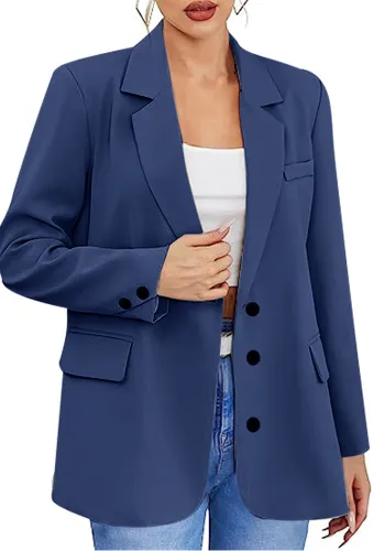 Autumn Winter Long Sleeve Solid Color Single-Breasted Blazer Women's Clothing