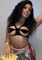 Fashionable Women's Sexy Hollow Velvet Tank Tops