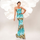 Women Sexy Lace-Up Sequined Formal Party Fishtail Evening Dress