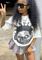 Women cartoon print short sleeve t-shirt
