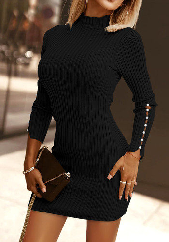 Beaded Tight Fitting Knitting Dress