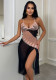 Sexy Nightdress Hollow See-Through Strap Slit Long Dress