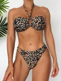 Solid Color Strapless Two-Wear Sexy Bikini Two Pieces Swimsuit