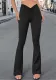 Solid Color Yoga Leggings Sports Tight Fitting Slim Fit Sexy One-Piece Fitness Bell Bottom Pants For Women