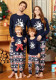 Christmas Family Home Parent-Child Printed Pajamas Long Sleeve Round Neck Pants Set