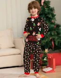 Printed Family Baby Boys And Girls Baby With Dog Letter Christmas Parent-Child Pajamas