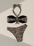 Solid Color Strapless Two-Wear Sexy Bikini Two Pieces Swimsuit