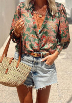Women Printed Long-sleeved Top