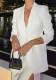 Women Autumn and Winter Long-sleeved White Elegant Blazer