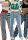 Women Style Patchwork Denim Pants