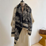 Women landscape painting scarf neckwear