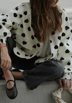 Women Autumn Long-sleeved Printed Jacket