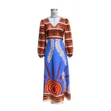 Women Sexy Printed Bohemian Dress