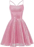 Sequined Evening Dress Strap A-Line Party Dress For Women（Processing time need 3-6 days）