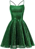 Sequined Evening Dress Strap A-Line Party Dress For Women（Processing time need 3-6 days）